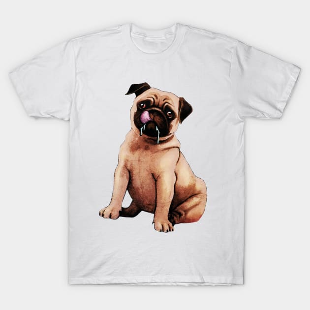 pug T-Shirt by Alina_XA